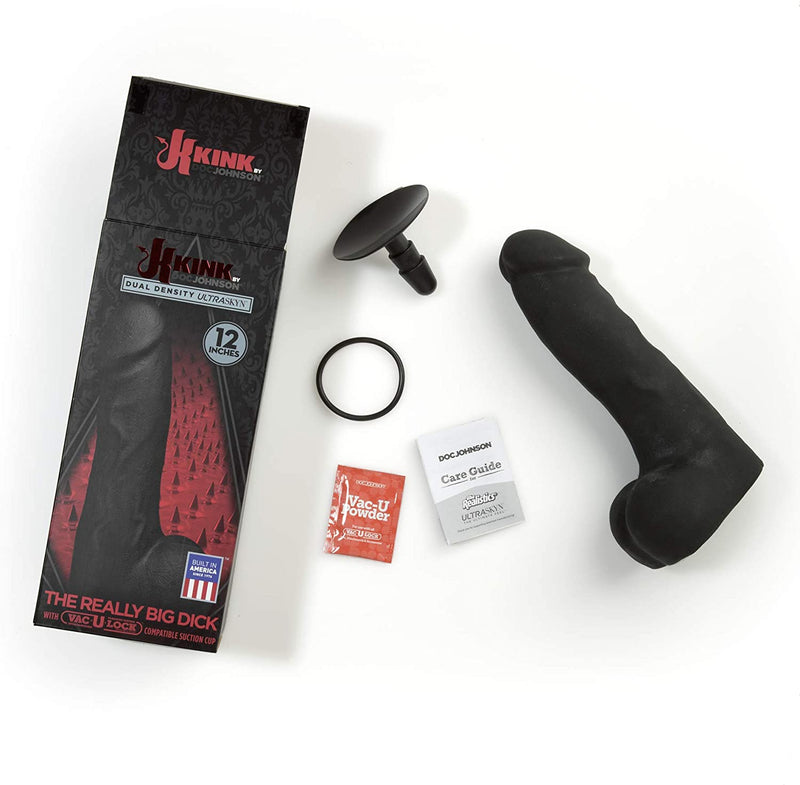Doc Johnson Kink - The Really Big Dick - With XL Removable Vac-U-Lock Suction Cup - Black