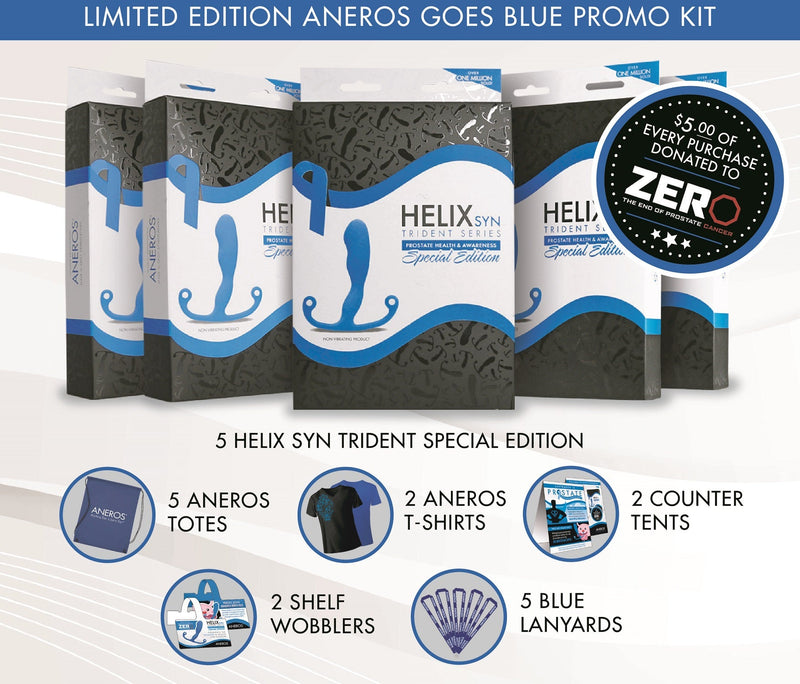 Aneros Blue Helix Syn Trident Kit - Shop luxury Erotic sex toys online | Magic Desires