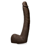 Doc Johnson Signature Cocks - Isiah Maxwell - 10 Inch ULTRASKYN Cock with Removable Vac-U-Lock Suction Cup - Chocolate