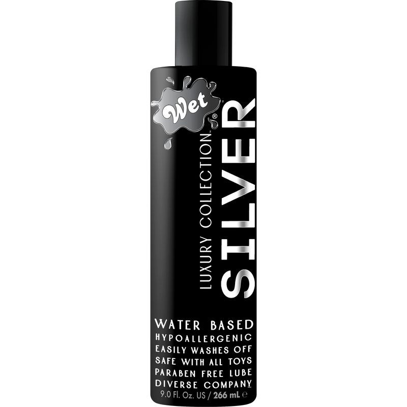 Wet Silver Water Based Sex Lube 9 Ounce