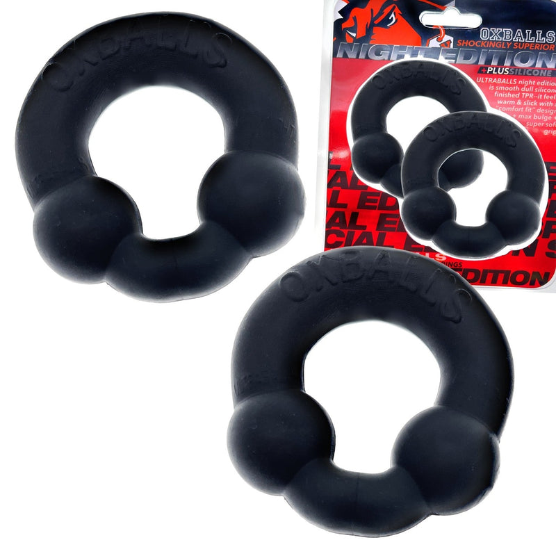 Oxballs ULTRABALLS, 2-pack cockring - PLUS+SILICONE special edition - NIGHT