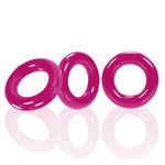 Oxballs WILLY RINGS, 3-pack cockrings - HOT PINK